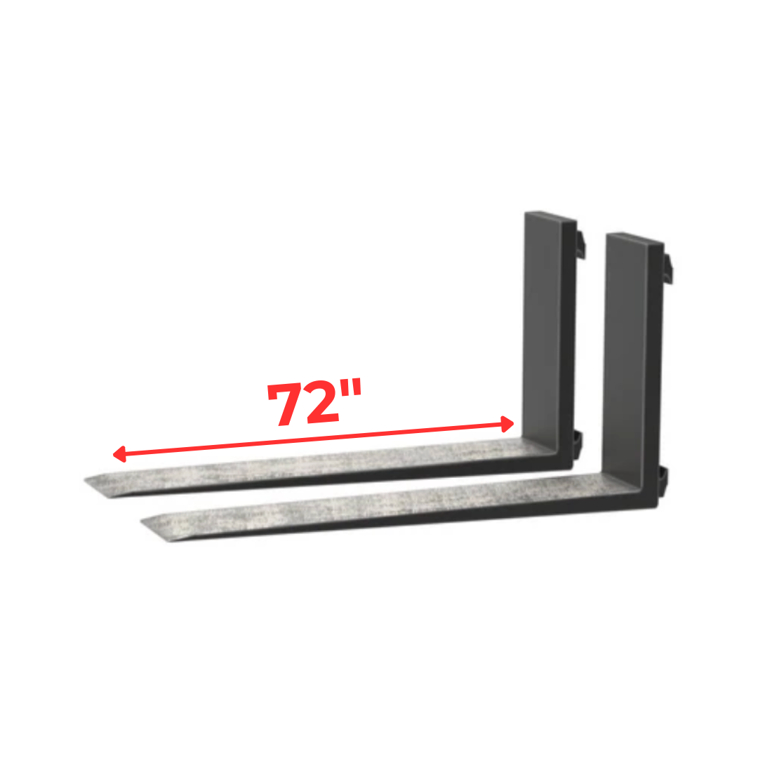Next Lift 72 inch full taper and polish forklift forks, sold as a pair