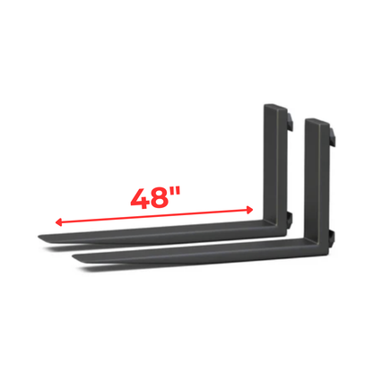 1.50" x 4" x 48" Forklift Forks - Class 2, Standard Taper, 5,500 lb Capacity (Pair)